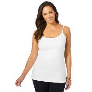 Jessica London Women's Plus Size Stretch Cotton Cami - 1 of 4