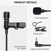 Hollyland External Clip On Lavalier Microphone with 3.5mm Audio Jack, Compatible with Lark Max Microphone System-Black - 5 Units - 3 of 4