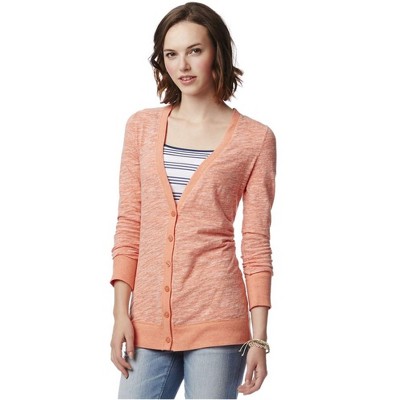 Aeropostale Womens Slub Cardigan Sweater