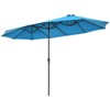 Tangkula 15FT Double-Sided Twin Patio Umbrella Extra-Large Market Umbrella for Outdoor - 2 of 4