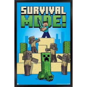 Trends International Minecraft - Survival Mode Framed Wall Poster Prints - 1 of 4