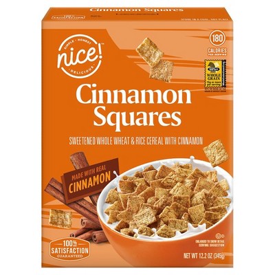 Nice Cinnamon Squares Cereal, 12.2 oz