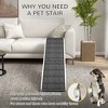 Gulches WHITE PawHut Dog Ramp for Bed, Pet Ramp for Dogs with Non-Slip Carpet and Top Platform74" x 16" x 25" - 3 of 4