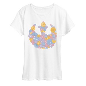 Women's - Star Wars - Rebel Flower Logo Short Sleeve Graphic T-Shirt - 1 of 4