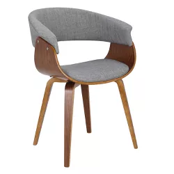 Vintage Mode Mid-Century Modern Dining Accent Chair Walnut Brown/Light Gray - Lumisource