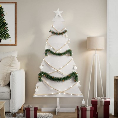 Aghana Digitals 150cm White Pine Wood Decorative Christmas Tree - Rustic DIY-Friendly Festive