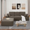EMPIRE DIGLABS L-Shaped Cloud Sectional Sofa with Deep Seat,No Assembly Required,Modular Couches Sleeper for Living Room,Bedroom,Apartment,BROWN - 3 of 4