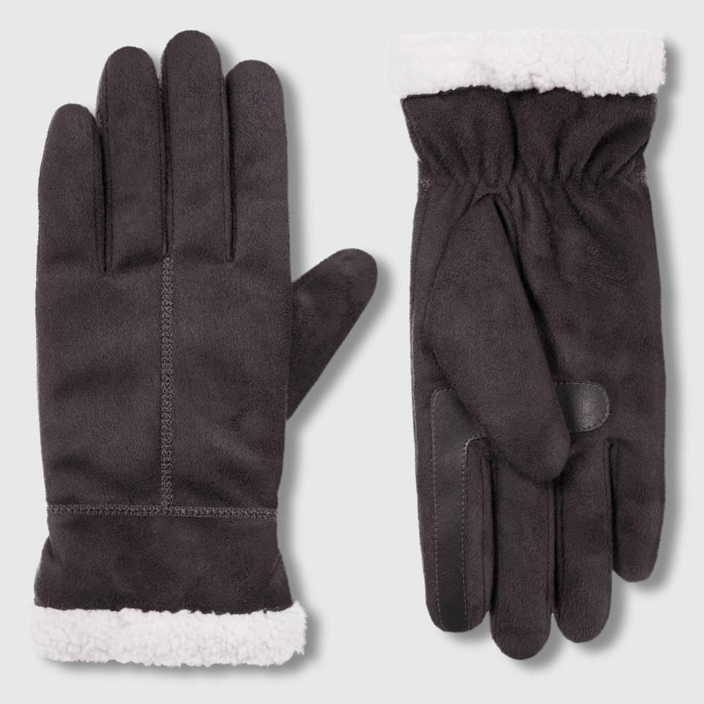 Isotoner Microsuede Gloves - Gray L/XL