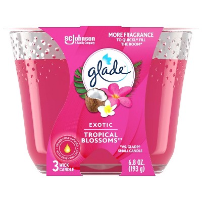 Glade 3 Wick Candles Exotic Tropical Blossoms - 6.8oz
