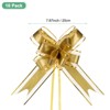 Unique Bargains Plastic Gold Edge Satin Decorations Gift Wrap Bows Pull Bows 10 Pcs - 3 of 4
