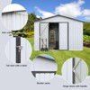 GDFStudio Frank Modern 10x12 FT Metal Outdoor Storage Shed with Padlock - 3 of 4