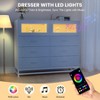 Modern 6-Drawer Dresser  – Sturdy Wood & Metal Dresser for Bedroom, Large Storage Cabinet With Smooth Gliding Drawers - 4 of 4