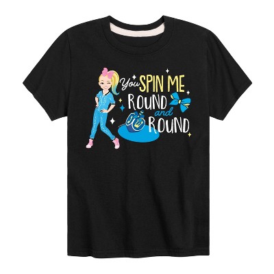 JoJo Siwa You Spin Me Round And Round Short Sleeve Graphic T-Shirt - Black - 5T