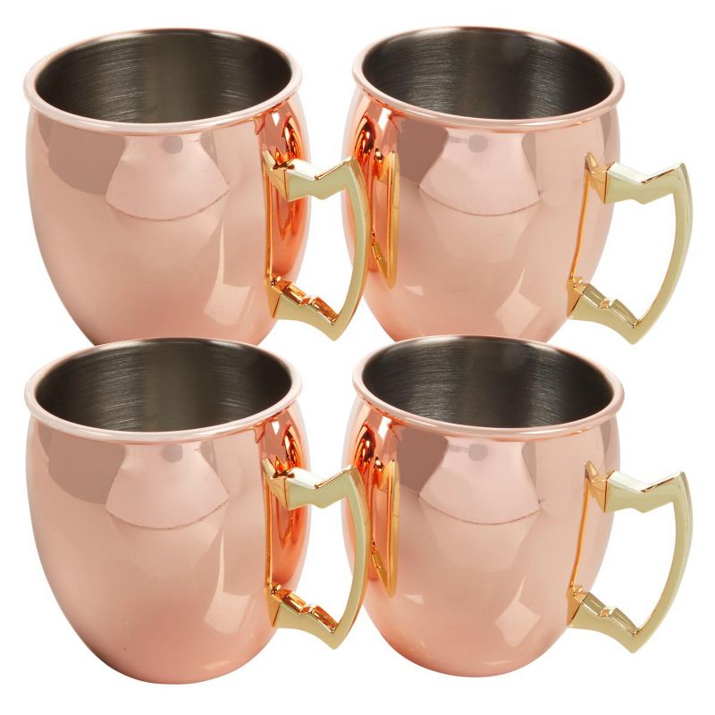 Wolfgang Puck Copper Mule Mugs – Set of 4, 18 OZ, Copper Exterior, 1 of 5