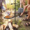 Campfire Grill Grate Set, Carbon Steel with 600°f Powder Coating, Adjustable Swivel & Folding Models with Carry Bag for Outdoor BBQ Cooking - 4 of 4