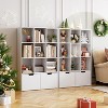 ODK 5 Tier Bookshelf 55.3" Tall Bookcase Modern Bookcase Storage Cabinet Wood Bookshelves Storage Organizer Shelf Freestanding Open Book Shelves - 3 of 4