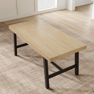 GustoWave 63-inch Dining Table for 4-6 People, Rectangular Wood Finish Kitchen Table with Metal Frame - 1 of 4