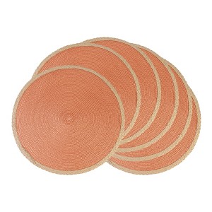 REGALWOVEN Farmhouse Placemats Set of 6 Woven Placemats Washable Rustic Kitchen Table Mat for Dining Table Decor - 1 of 4