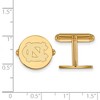 Black Bow Jewelry 14k Yellow Gold North Carolina Tar Heels NCAA Cuff Links - 2 of 3