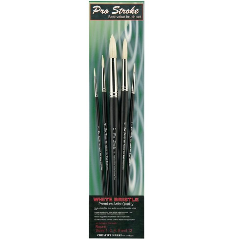 Creative Mark Pro Stroke Premium White Brush Round Brush (set Of 5 