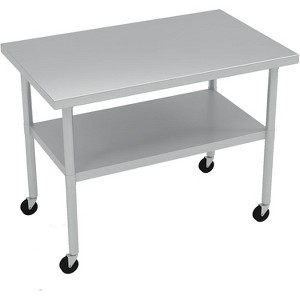 Stainless Steel Table, Heavy-Duty Metal Commercial Prep Table with Open Storage Racks for Restaurant Kitchens, Home, Hotels, Food Preparation - 1 of 4