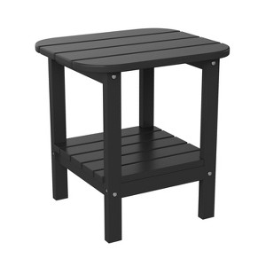 Merrick Lane 2-Tier Adirondack Side Table, All-Weather HDPE Indoor/Outdoor Accent Table - 1 of 4