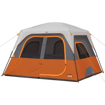 Core Blue 10-Person Pop-Up Tent with LED Lights, Instant Setup
