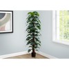 Sapphtopaz Artificial Monstera Tree with Pot, Artificial Tree with Natural Wood Trunk, Real Touch Room Decor for Home Office Foyer Porch - 3 of 4