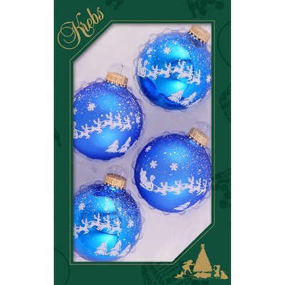 classic blue shine with santa sleigh