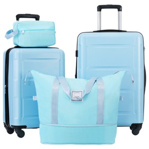 2 Piece (20/24In)Luggage Set With Travel Duffel Bag And Toiletry Bag,Lightweight Expandable Hardshell Luggage Sets With TSA Lock-Cuddlewood - 1 of 4