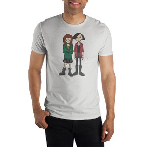 Mens White Daria Adult Cartoon Short Sleeve Graphic Tee - 1 of 1