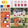 17-Pack Thanksgiving Games Set ¨C Potato Sack Race Bags, Bean Bag Toss & Make-A-Turkey Stickers for Kids & Adults - 4 of 4