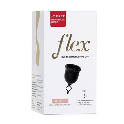 FLEX Menstrual Cup SLIM Fit + 2 FREE Menstrual Discs