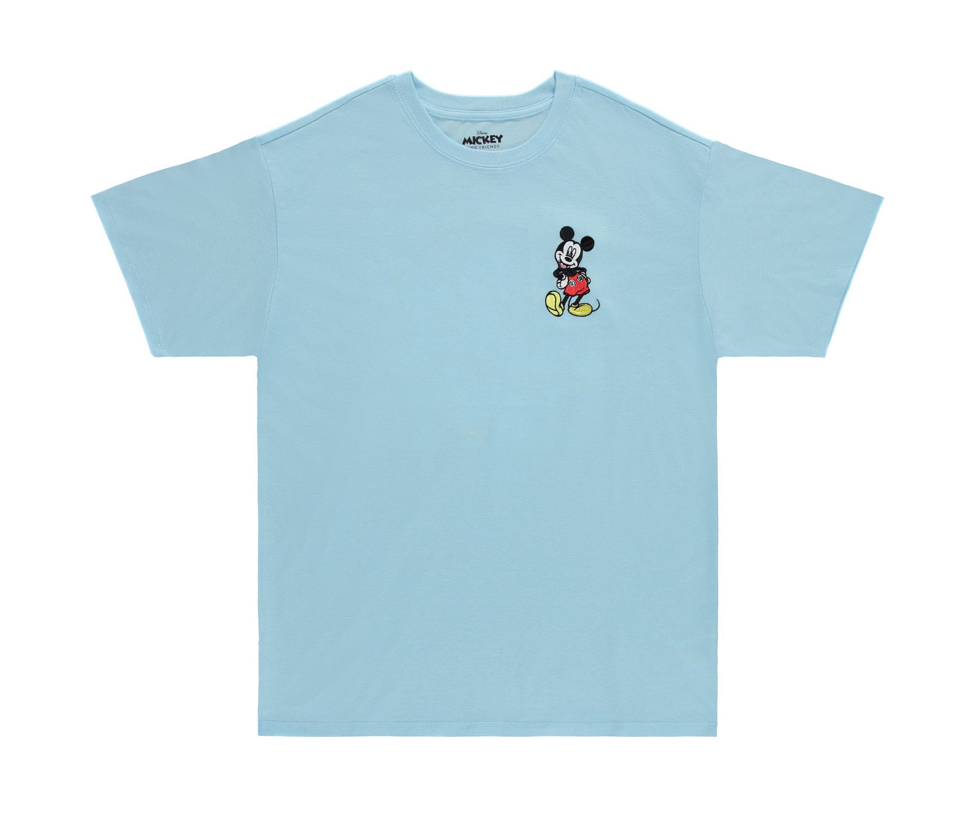 Ladies Mickey Mouse Fashion Shirt - Disney Mickey Mouse Front and Back Tee - Mickey Mouse Tee (Freshwater, Large)