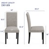 Subrtex Linen Solid Wood Dining Chair Upholstered Parsons Chair (Set of 2) - 3 of 4