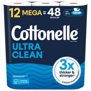 Cottonelle Ultra Clean Strong Toilet Paper - 1 of 4