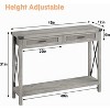 GustoWave Rattan Console Table for Entryway - Boho Entryway Table with Storage and Drawers, Small Entry Tables, 43'' - 2 of 4