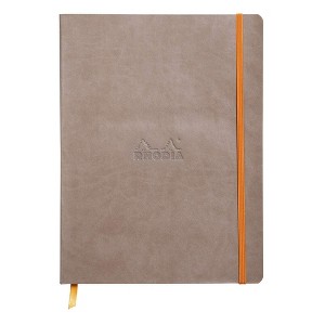 Rhodia Rhodiarama Softcover Notebook - 80 Lined Sheets - 9 3/4 x 7 1/2 - Taupe - 1 of 3