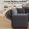 Vipbear 8 Seat Large U Shaped Sectional Couch Modular Sectional Sleeper Sofa with Pull Out Bed/Reclining Backrest/Table/LED Light,Tool-Free Assembly - 4 of 4