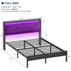 Aheaplus Platform Bed Frame with Charged Station and LED Lights - 3 of 4
