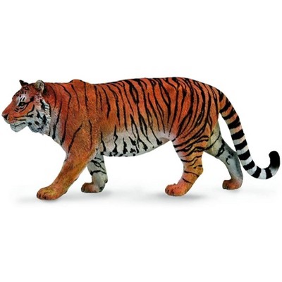 Hand-Painted Orange and Black Vinyl Tiger Figurine