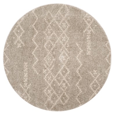 6'7"x6'7" Round Bianca Rug Gray/Ivory - Safavieh