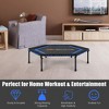Costway 50'' Hexagonal Fitness Trampoline Exercise Rebounder W/Pad for Kids Adults - 4 of 4