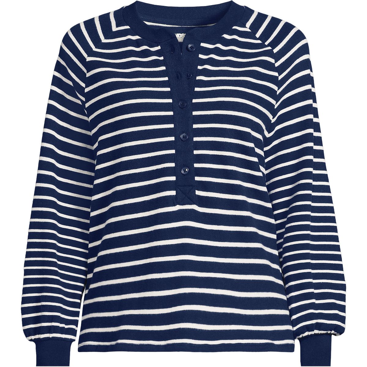 Lands' End Women's Long Sleeve Mariner Henley - thumbnail 3
