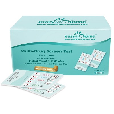 easy@Home 10 Panel Instant Drug Test Kit &#8211; 5pk