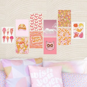 Deny Designs Set of 10 Collage Dorm Art Poster Prints Pink/Orange - 1 of 4