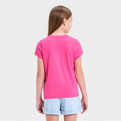 Cat & Jack Girls' Short Sleeve 'California' Graphic T-Shirt - Cat & Jack™ Dark Pink S — фото 3