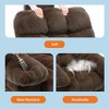 Manual Recliner Chair,Ergonomic Overstuffed Breathable Fabric Reclining Chair with Side Pockets, Steel Frame Lazy Single Sofa - 4 of 4
