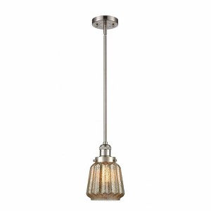 Chatham - 1 Light Stem Hung Mini Pendant In Art Deco Style-8 Inches Tall and 7 Inches Wide - 1 of 1
