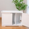 FURNIinspire Litter Box Shell,Hidden Litter Box Furniture Cabinet,Indoor Cat Room Toilet,Pet Box,29.8"*20"*20.5" - 2 of 4